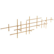 Gold Abstract Metal Wall Decor With