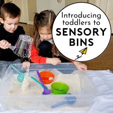 introducing toddlers to sensory bins
