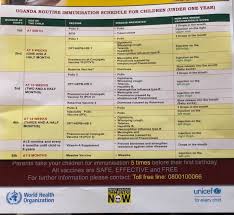 uganda national immunization schedule