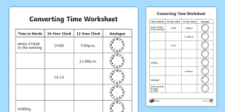 Also check out our excel timesheet calculator with lunch & overtime add the time duration calculator to your site 24 Hour Clock Worksheets Converting The Time Age 7 9