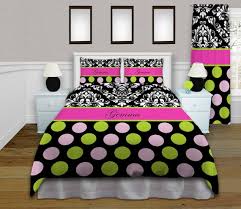 Pink And Green Comforter Set Kids Black