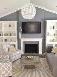 Built In Living Room Grey Grey