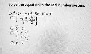 Solved Solve The Equation In The Real
