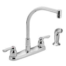 side sprayer kitchen faucet in chrome