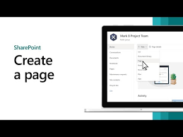 with sharepoint create a page