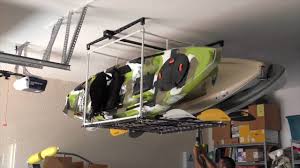 garage kayak hoist storage solution