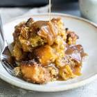 bread pudding with poor mans sauce