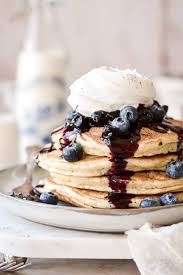 high alude fluffy blueberry pancakes