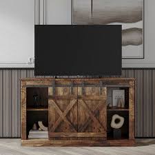 Aukfa Tv Stand With Sliding Doors For