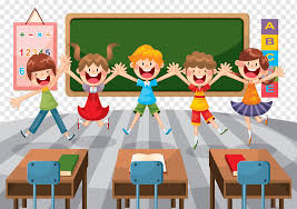Classroom Cartoon, school, furniture, class, blackboard png | PNGWing