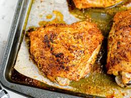 oven baked en thighs with crispy