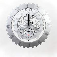 Stainless Steel Mechanical Wall Clock