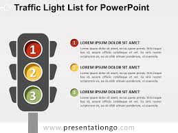Traffic Light List For Powerpoint Presentationgo Com