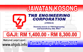 Jawatan Kosong Tnb Engineering Corporation 13 September