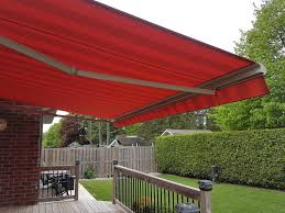 Red Pvc Retractable Awning For Outdoor