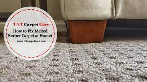 how to fix melted berber carpet at home