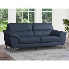 Top Grain Leather Rectangle 2 Seat Sofa