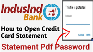 indusind bank credit card statement pdf