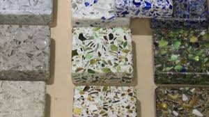 recycled glass concrete counters