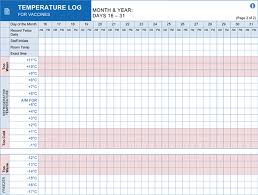 38 Fridge Temperature Monitoring Chart Template