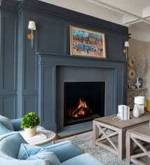 Blue Gray Fireplace Paint Color