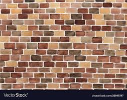 Brick wall watercolor hand painting background Vector Image