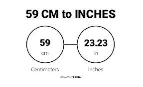 59 cm to inches