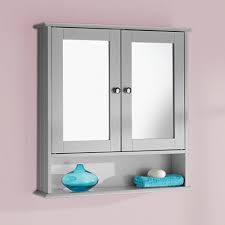 grey double door mirror bathroom