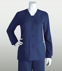 Greys Anatomy Womens Junior Fit Button Up Warm Up Scrub Jacket 4435