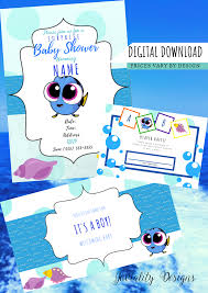 Baby dory is even more adorable, degeneres says. Finding Dory Baby Shower Invitation Bundle Colourmehuemor Online Store Powered By Storenvy