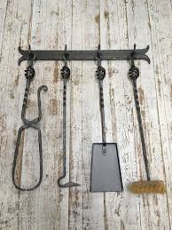 Hand Forged Fireplace 5 Pieces Tool Set