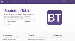 themes and templates bootstrap table