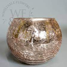 Mercury Glass Ball Container In Rose