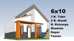 Denah rumah sederhana untuk 1 2 3 4 kamar tidur dan tipe 36 ndik via ndikhome.com. Desain Rumah Minimalis 6x10 3 Kamar Tidur Youtube