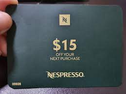 nespresso gift card 15 tv home
