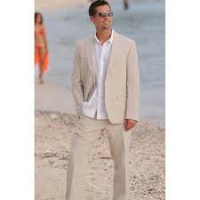Als gast auf einer hochzeit benötigst du einen stilvollen. Manner Beige Sommer Baumwolle Leinen Anzuge Smoking Anzuge Hochzeitsanzug Ebay