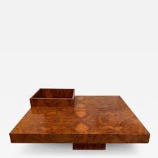 Mid Century Burl Wood Coffee Table