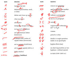 62 Exact Grammar Correction Symbols Chart