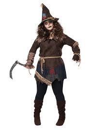 women s creepy scarecrow plus size costume