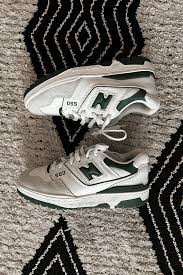 style the new balance 550 green and white