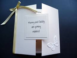 Gate Folded Wedding Invitation With Mummy Daddy Are Getting Married Wording On The Plaque And A Butterfly Theme