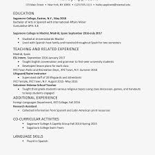 Teaching Abroad Resume Example For A College Graduate