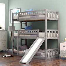 Free shipping on all orders over $35! Triple Bunk Bed With Slide Is The Bed Of Your Child S Dreams Yinz Buy