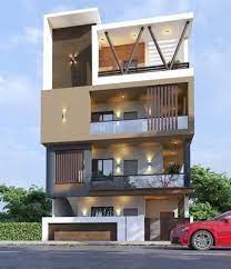 Stilt 3 Floor House Plan In Pan India