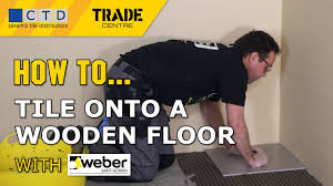 how to tile onto a wooden floor you