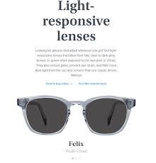 warby parker light responsive lenses