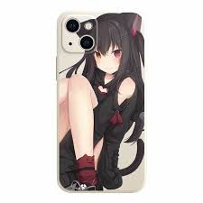 Cute Anime Neko Cat Girl Phone Case For