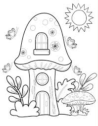 Fairy Garden Coloring Pages Free