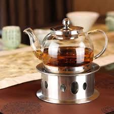 stainless steel teapot warmer candle