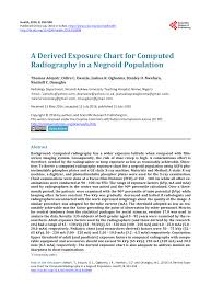 Pdf A Derived Exposure Chart For Computed Radiography In A